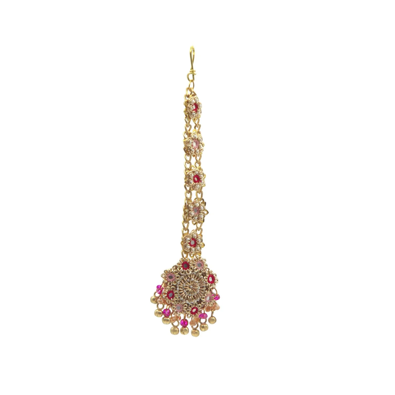 Ziva Radiant Pearl Tikka with intricate gold-tone detailing and pearl accents