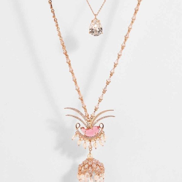 Aurelia Fish Charm Layered Necklace with delicate gold-tone chains